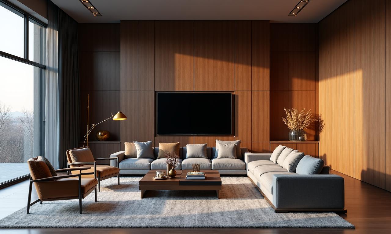 Interno moderno con arredamento su misura di lusso